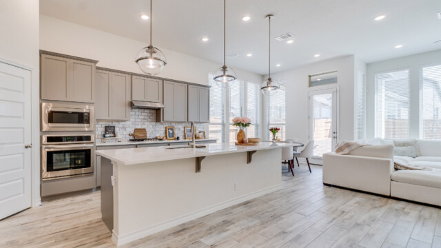 Trendy White Kitchen Real Estate Photography